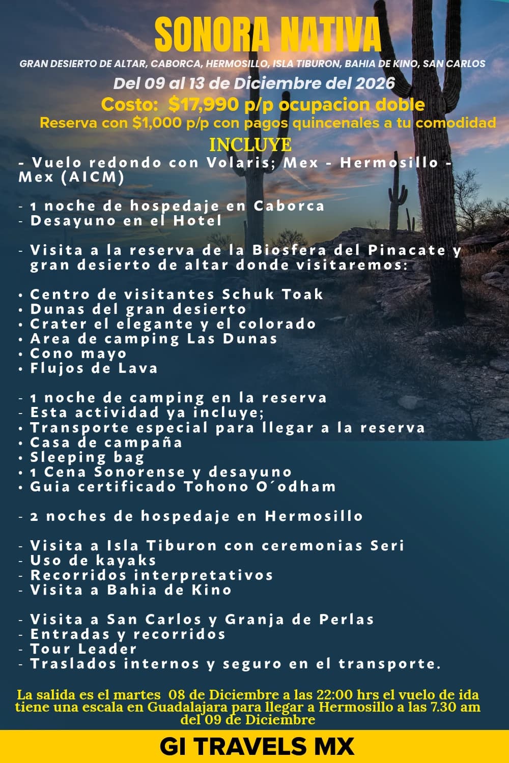 SONORA NATIVA — imagen informativa completa